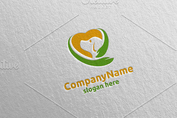 Dog with Love Logo Design 20 in Logo Templates - product preview 3