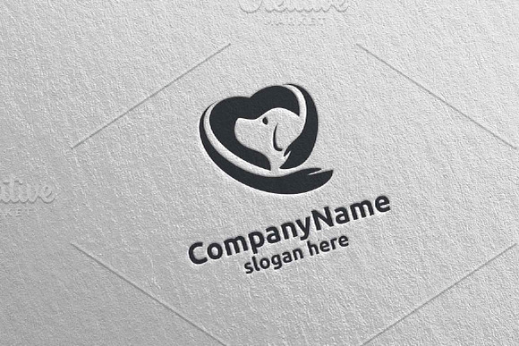 Dog with Love Logo Design 20 in Logo Templates - product preview 4