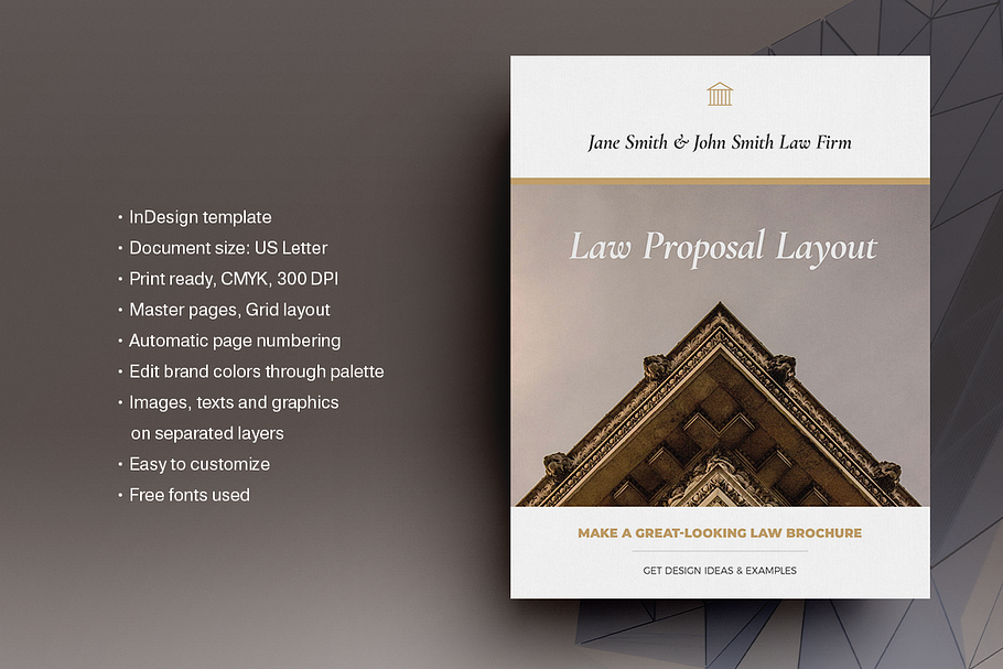 Law Proposal Layout in Brochure Templates - product preview 8
