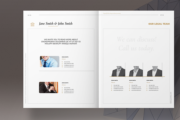 Law Proposal Layout in Brochure Templates - product preview 3