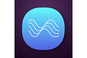 Wavy sound lines app icon