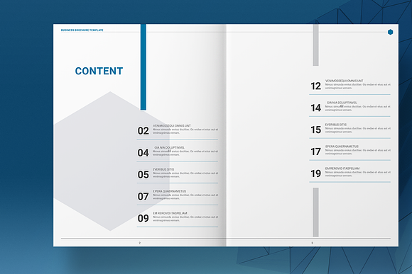 Blue Business Brochure Layout in Brochure Templates - product preview 1