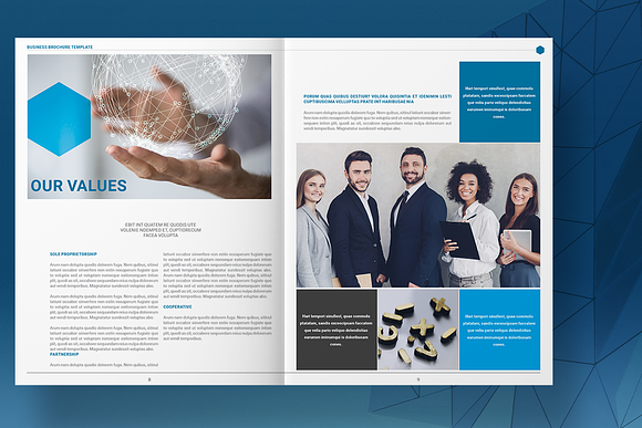 Blue Business Brochure Layout in Brochure Templates - product preview 4