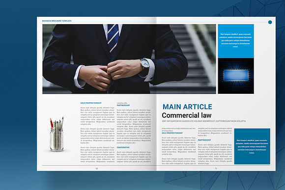 Blue Business Brochure Layout in Brochure Templates - product preview 5