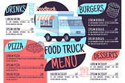 Food truck menu template