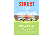 Street fair brochure template