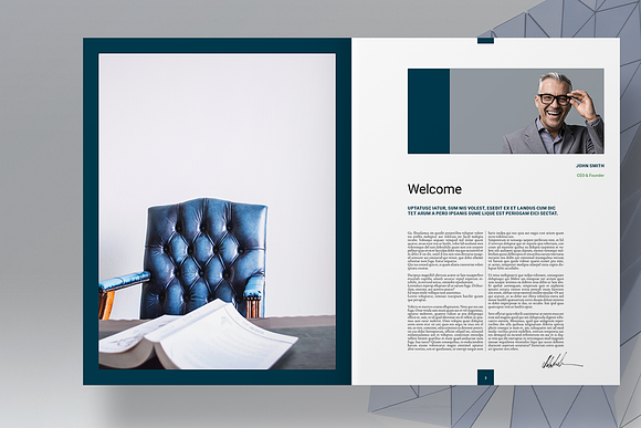 Blue Business Brochure Layout in Brochure Templates - product preview 1