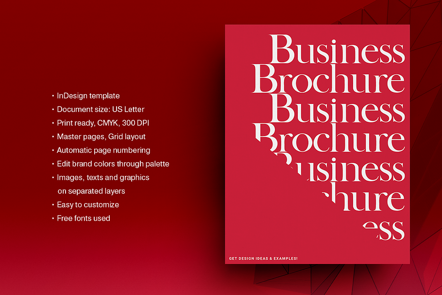 Red Business Brochure Layout in Brochure Templates - product preview 8