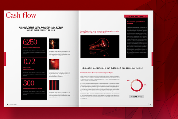 Red Business Brochure Layout in Brochure Templates - product preview 4