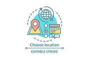 Choose location concept icon