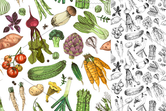 Vegetables super set in Illustrations - product preview 15