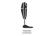 Adaptable prosthetics glyph icon