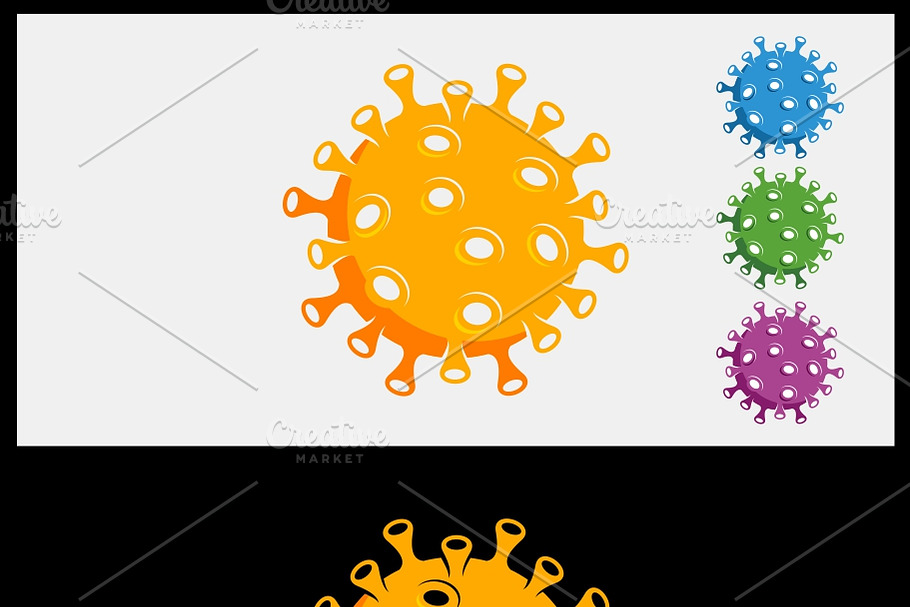 Coronavirus colorful vector in Objects - product preview 8