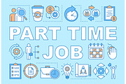 Part time job word concepts banner