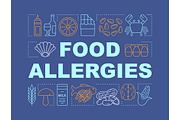 Food allergies word concepts banner