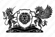 Coat of Arms Crest Pegasus Unicorn