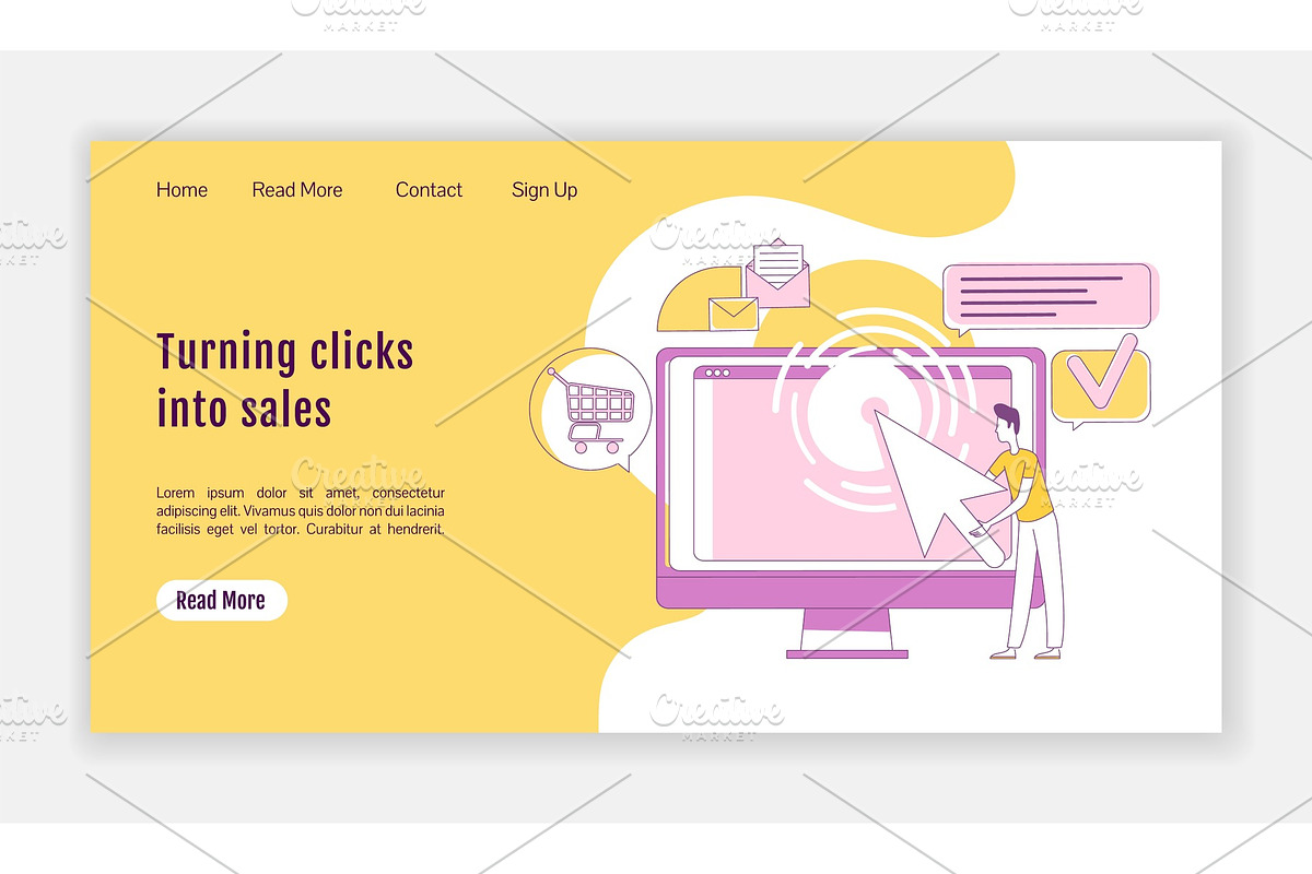 Turning clicks into sales homepage in Landing Page Templates - product preview 8