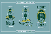 Lighthouse Badges Set