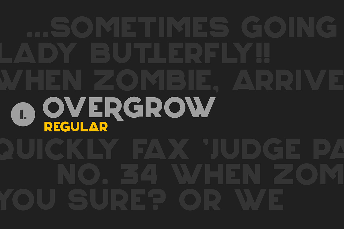 Overgrow Typeface in Display Fonts - product preview 8
