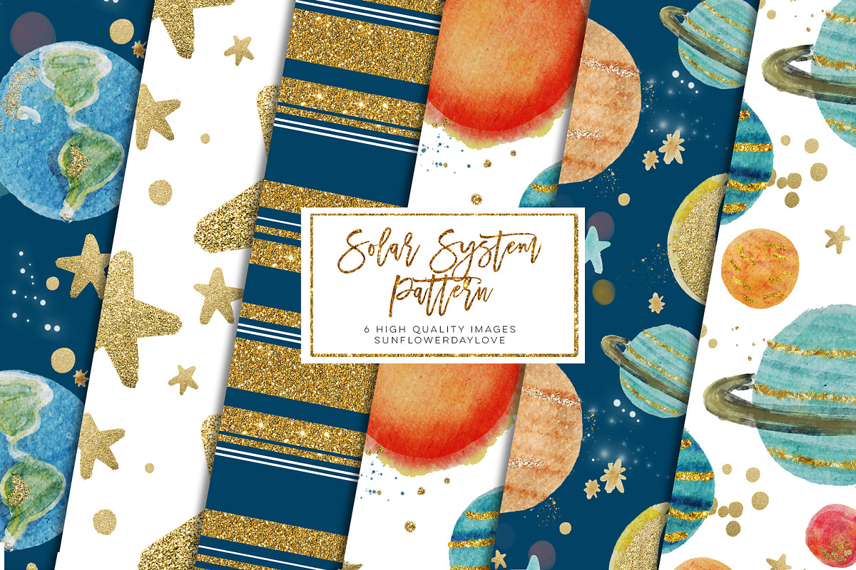 Solar System Seamless Pattern in Patterns - product preview 8
