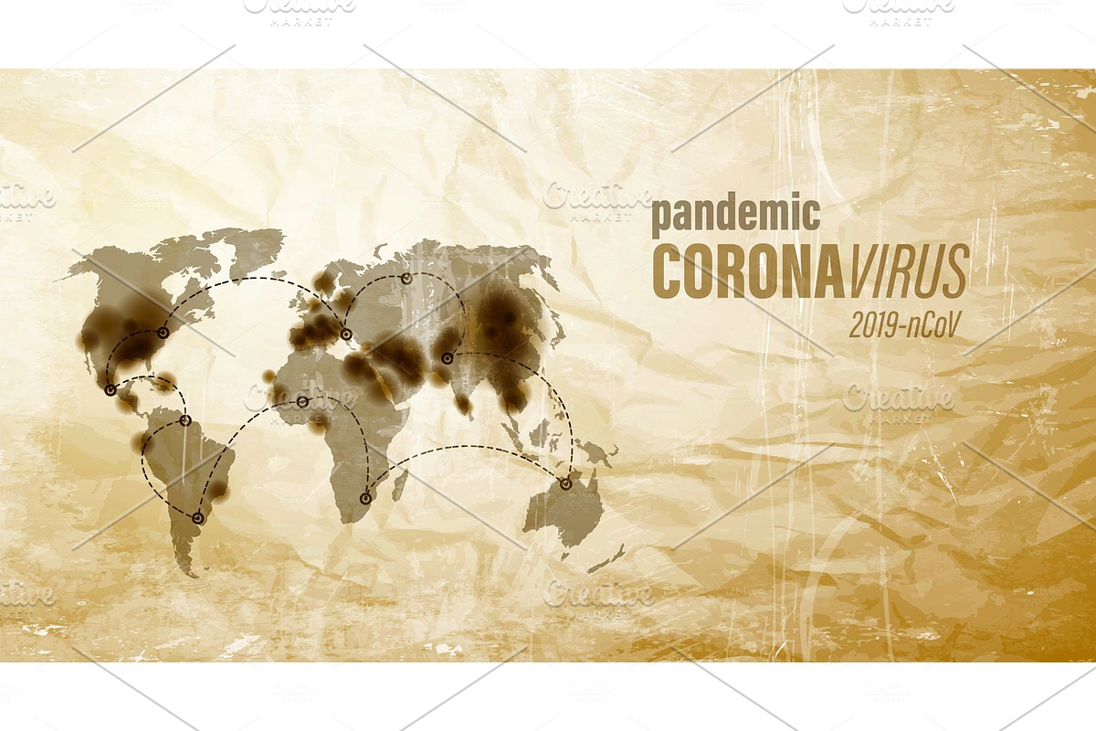Coronavirus pandemic map in Illustrations - product preview 8