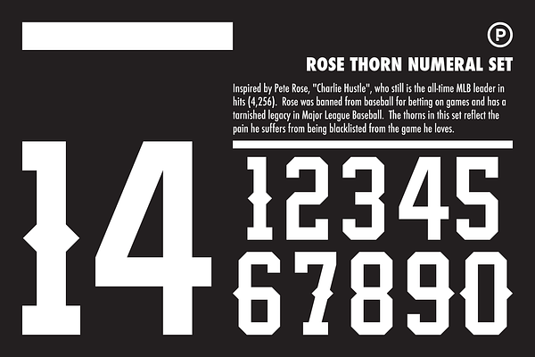 Rose Thorn Numeral Set