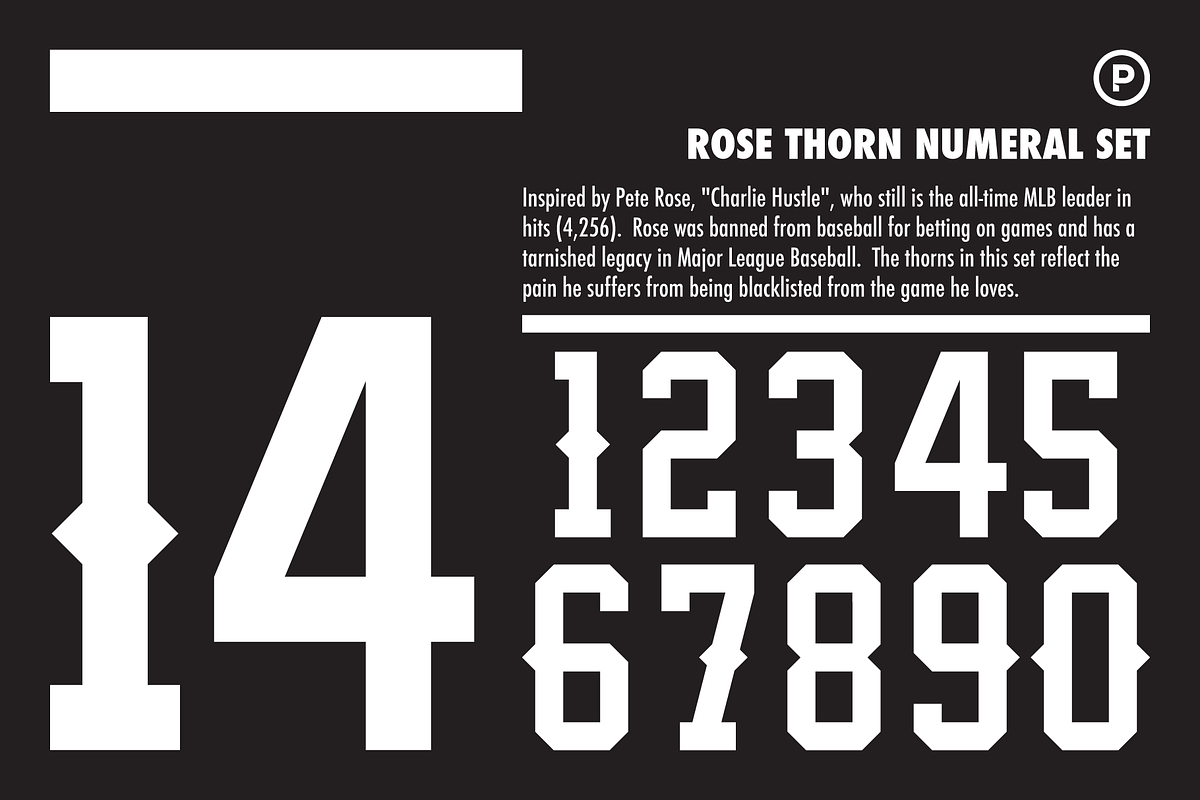 Rose Thorn Numeral Set in Serif Fonts - product preview 8
