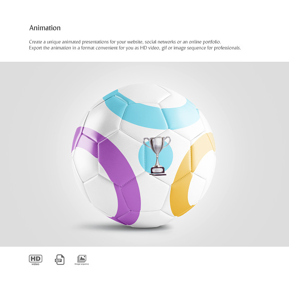 Soccer Ball Animated Mockup in Mockup Templates - product preview 2