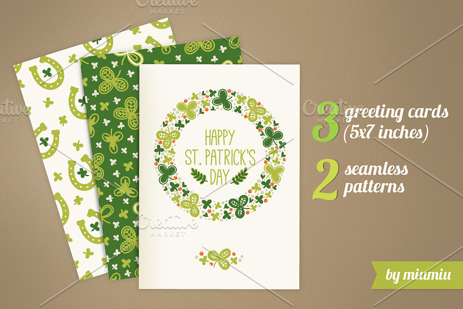 Greeting cards for St. Patrick's Day in Patterns - product preview 8