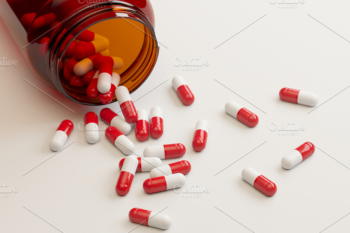 3d illustration of medical capsules in Illustrations - product preview 8