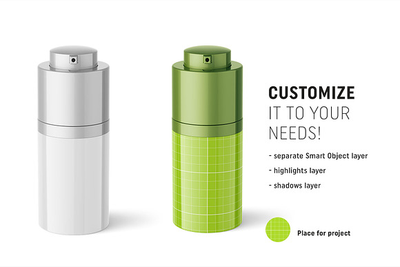 Airless bottle mockup in Product Mockups - product preview 1