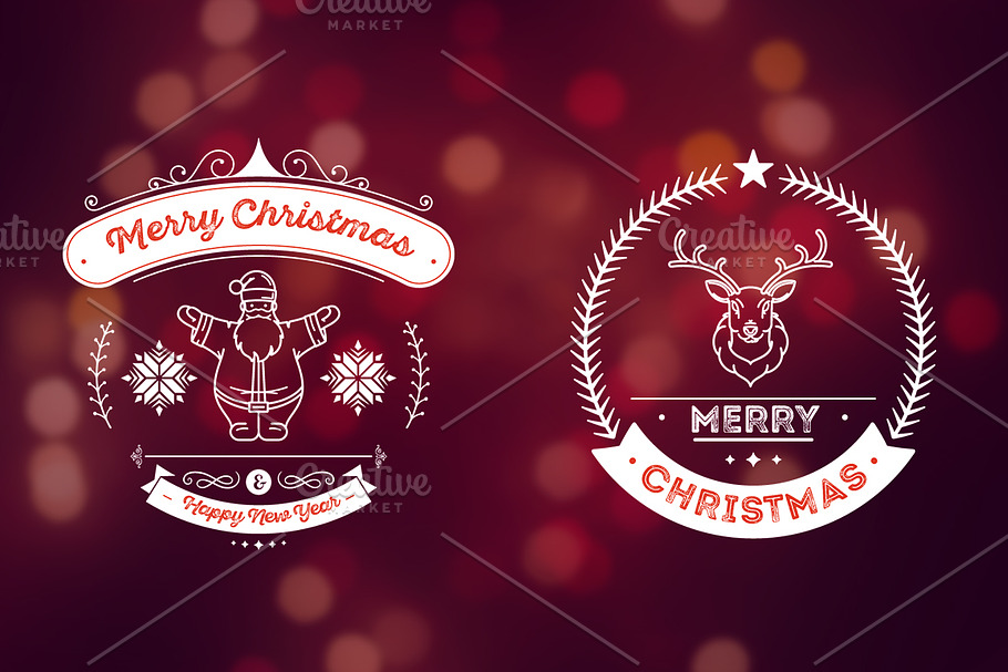 10 Christmas and Holiday Badges in Graphics - product preview 8