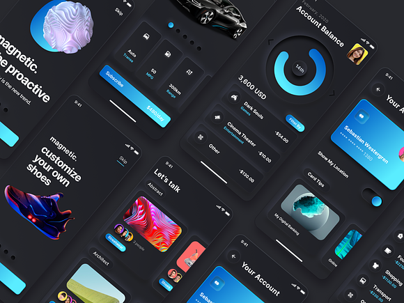 Magnetic UI Kit (Sketch & Figma) in UI Kits and Libraries - product preview 2