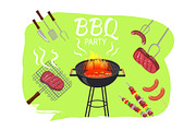 Barbecue Party and Meal Poster