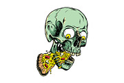 Skull and Pizza illustration