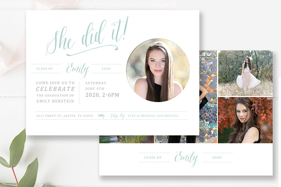 Senior Grad Card Template in Card Templates - product preview 1