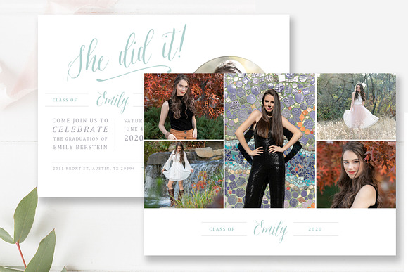 Senior Grad Card Template in Card Templates - product preview 2