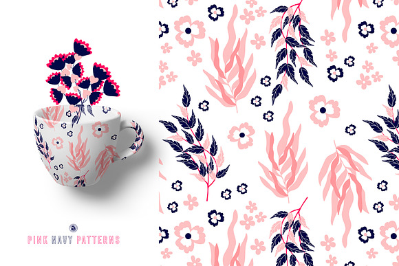 Pink Navy Vector Patterns in Patterns - product preview 1