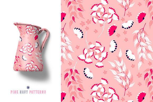Pink Navy Vector Patterns in Patterns - product preview 3
