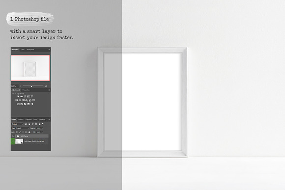 8x10 white wooden frame mockup in Print Mockups - product preview 2
