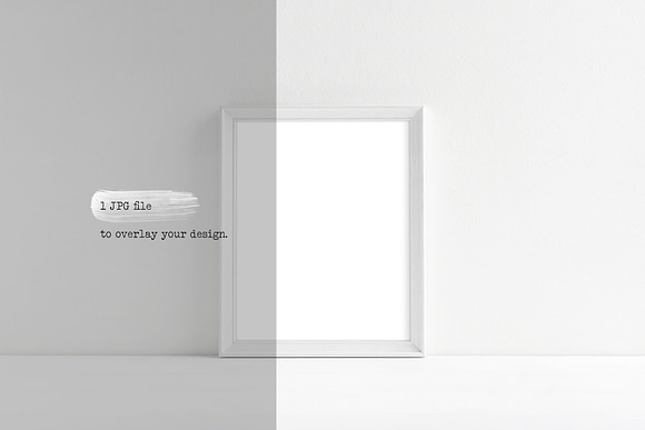 8x10 white wooden frame mockup in Print Mockups - product preview 4