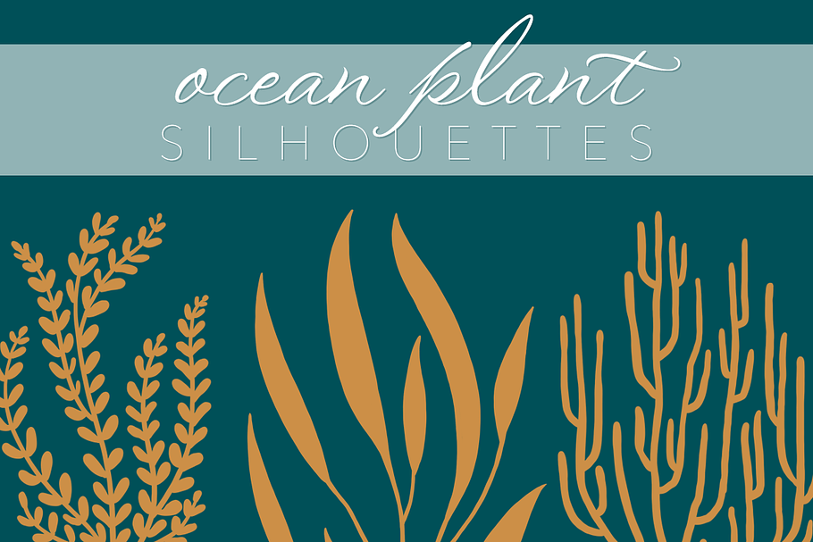 Ocean Plant Silhouettes in Objects - product preview 8