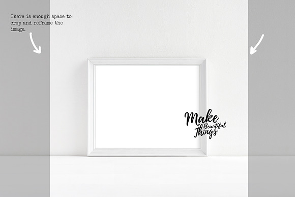 8x10 White wooden frame mockup in Print Mockups - product preview 5