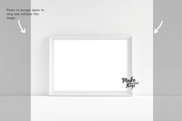 A4 Wooden white frame mockup in Print Mockups - product preview 6