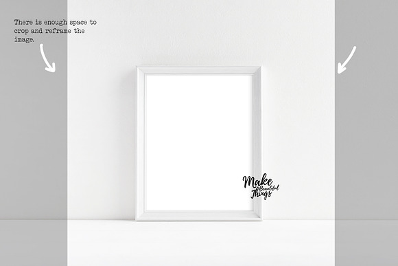 8x10 white wooden frame mockup in Print Mockups - product preview 6