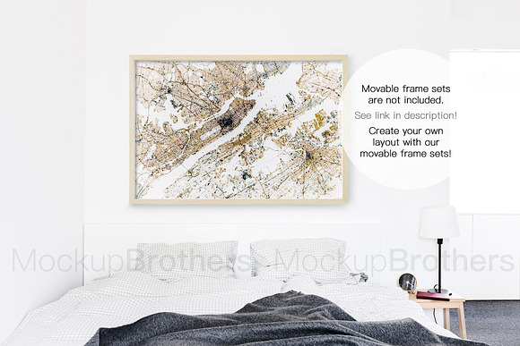 Bedroom mockup Empty wall mock up 38 in Print Mockups - product preview 3