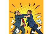 businessmen fighting, conflict
