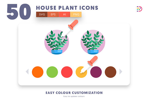50 House plant icons in Icons - product preview 6