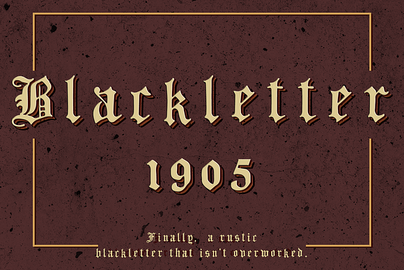 Blackletter 1905 Rustic Vintage Font in Blackletter Fonts - product preview 5