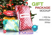 Wrapped Gift Packaging Bags Mockup